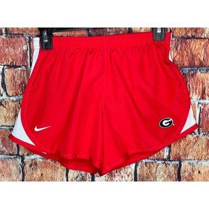 Georgia Bulldogs UGA Girls Large Red Black Lined Nike Dri-Fit Running Shorts